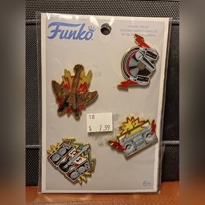 Funko Pop metal & enamel pin set 4 pcs MUSIC Guitars Boombox NEW